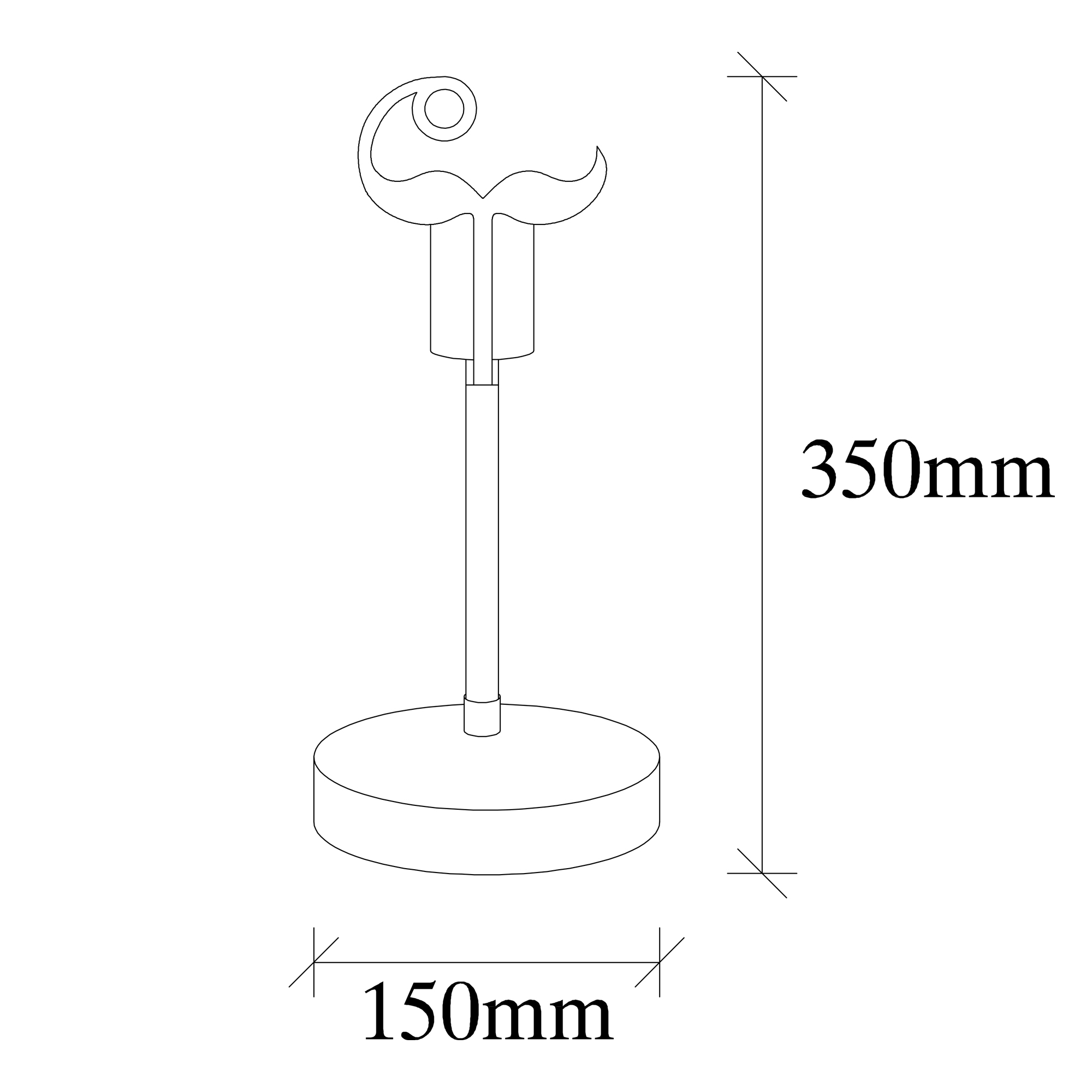 Metal Motifli Masa Lambası Natural Ahşap Kırmızı Beamı-Mr-1016
