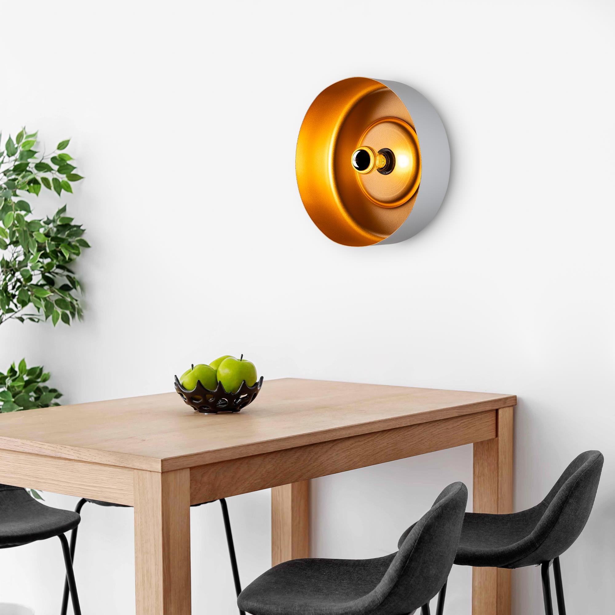 Vesta Modern Metal Sıvama Başlıklı Tekli Aplik Gri, Minimalist Duvar Lambası VESTA-15071