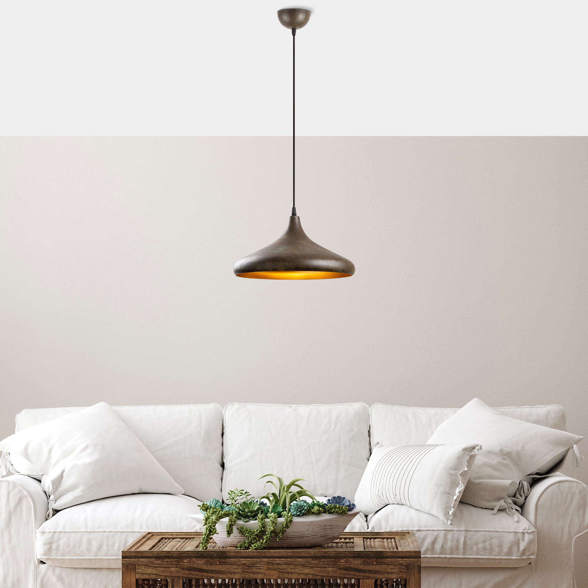 Metal Sıvama Tekli Sarkıt Vintage Gold Barek-11544