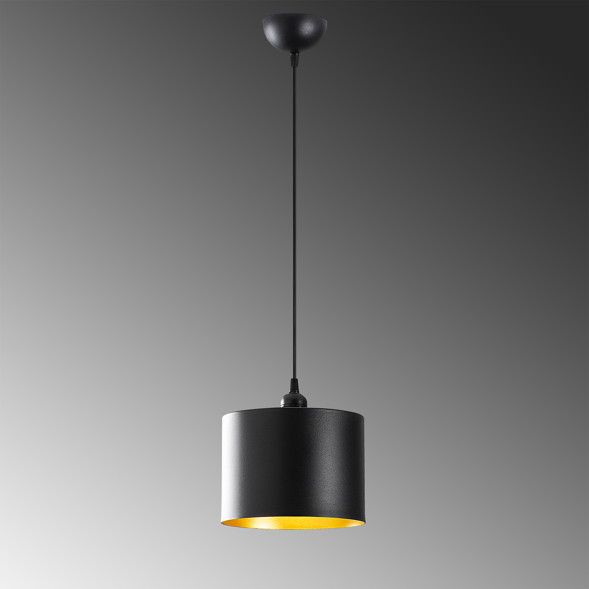 Metal Sıvama Tekli Sarkıt Pütürlü Siyah Duz-195Black-1