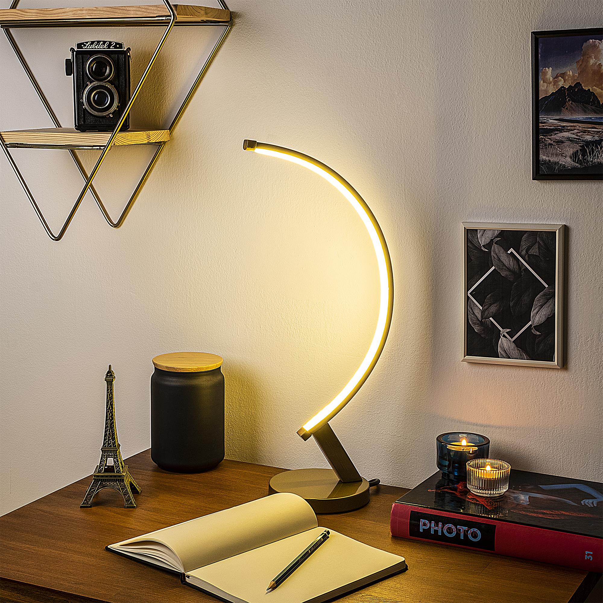 LedLi Masa Lambası Parlak Gold Bevel-13324