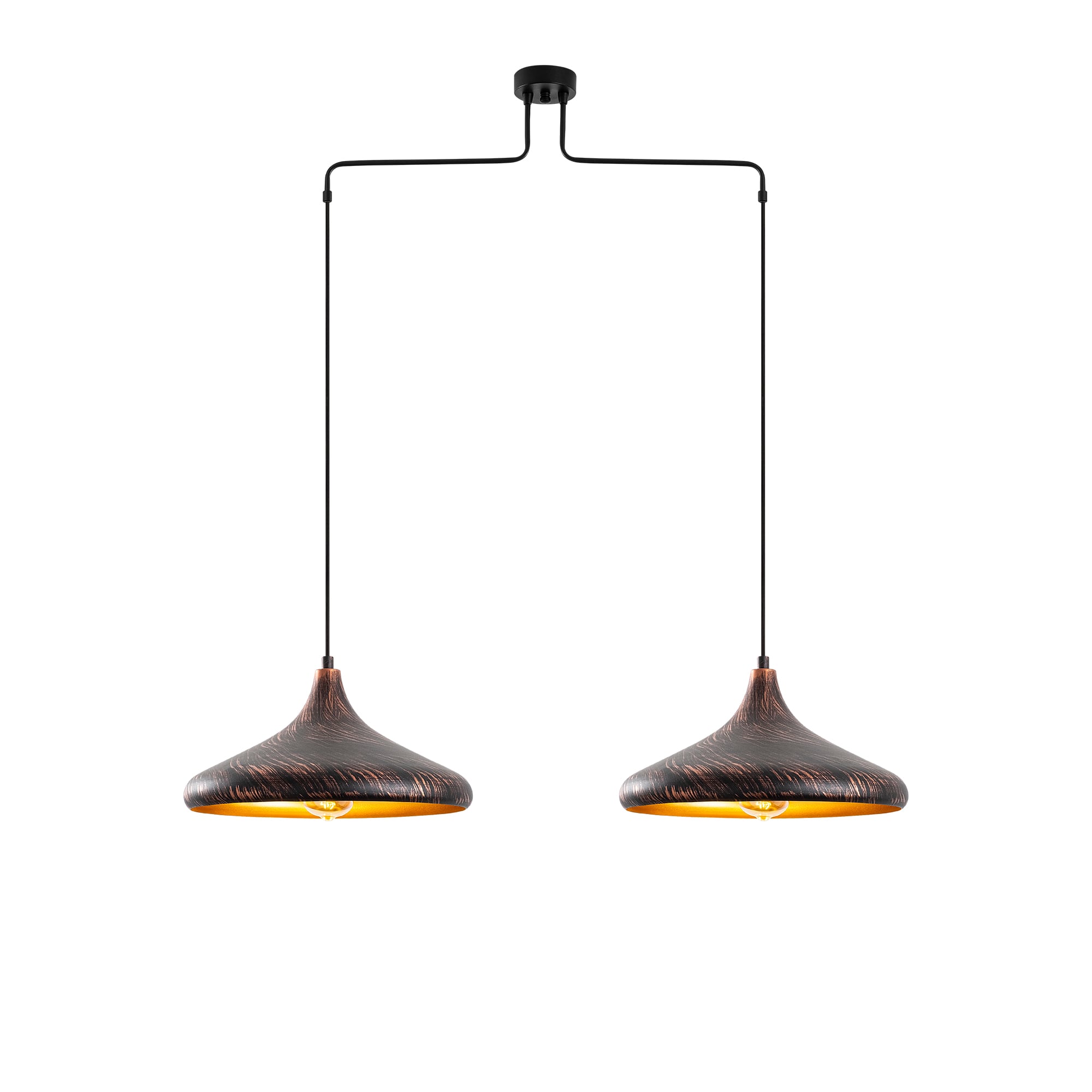 Metal Sıvama 2Li Kollu Sarkıt Vintage Gold Barek-11548