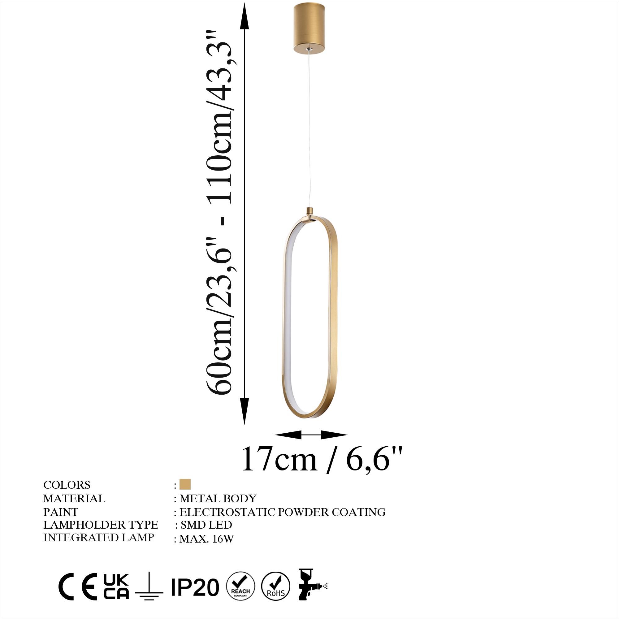 LedLi Sarkıt Parlak Gold Can-13561