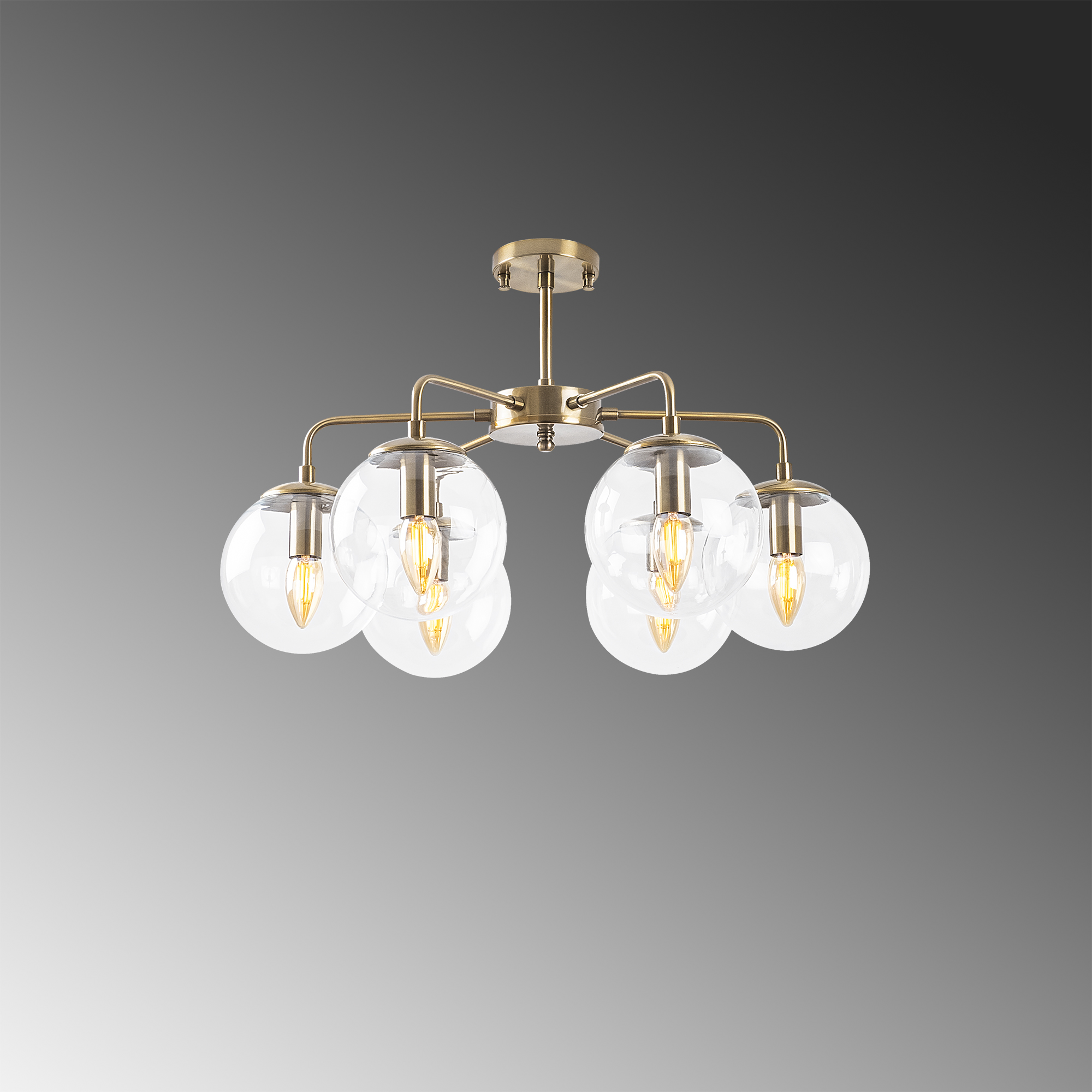 Camlı 6Lı Plafönyer Eskitme Vıran-11011