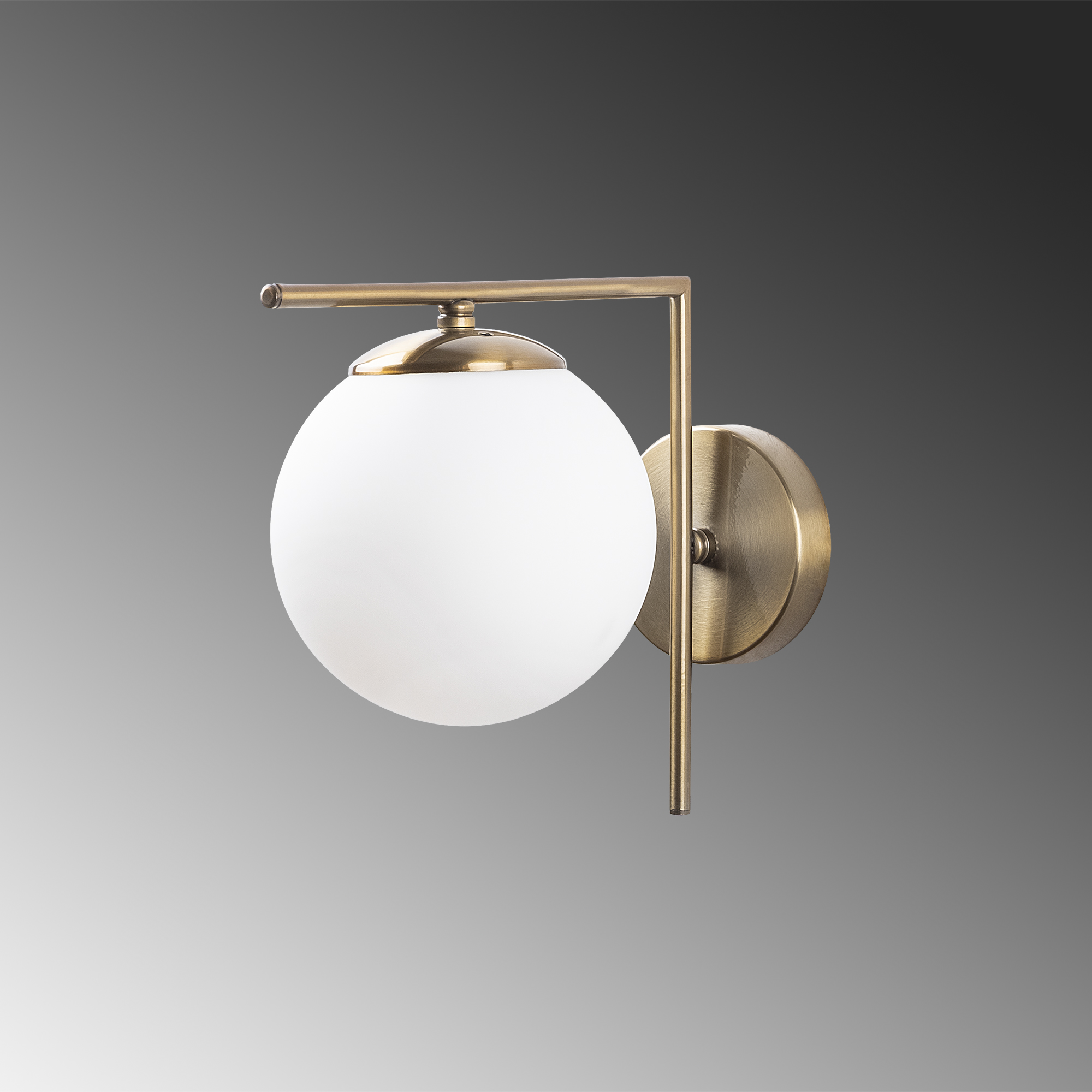Camlı Tekli Aplik Parlak Gold Flos-7141