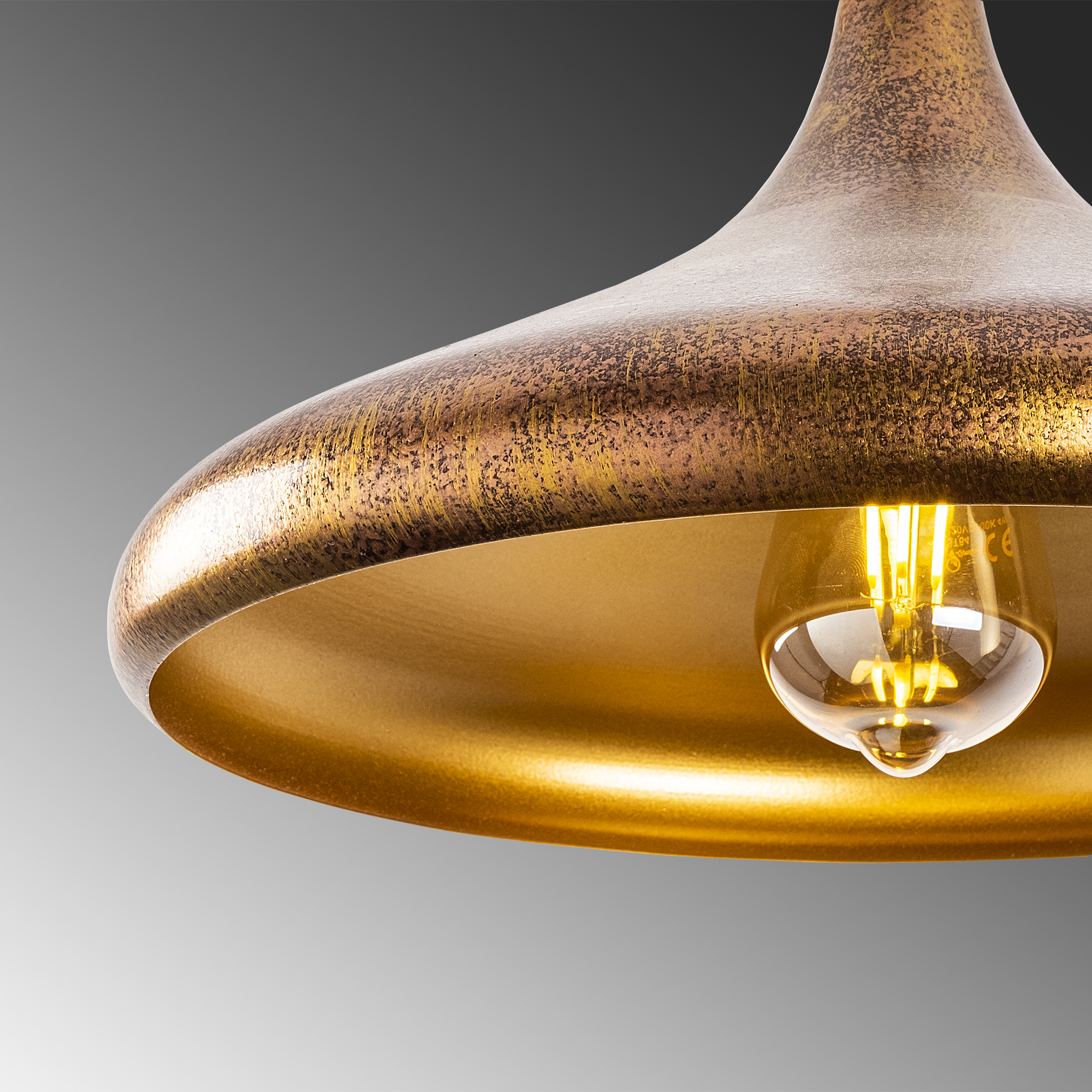 Metal Sıvama Tekli Sarkıt Vintage Gold Barek-11545
