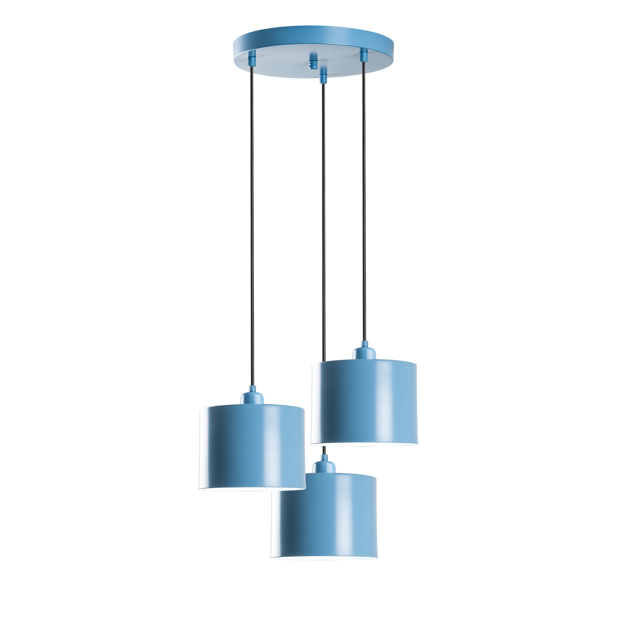 Metal Sıvama 3Lü Tepsi Sarkıt Mavi Duz-195Lıghtblue-3