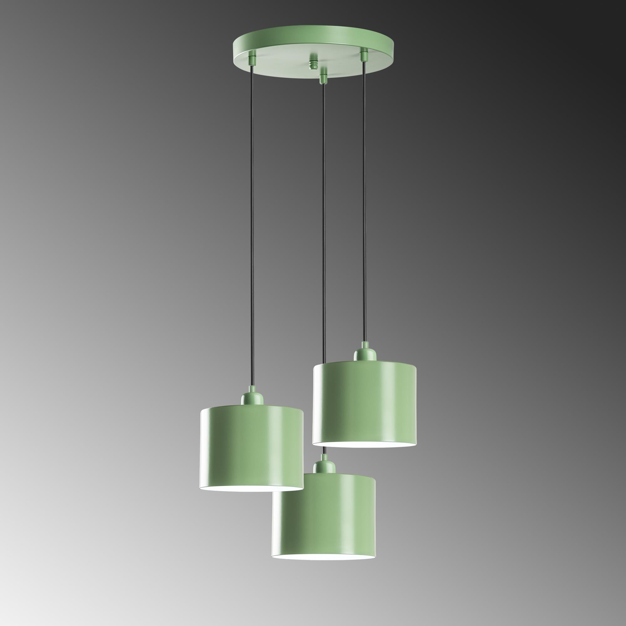 Metal Sıvama 3Lü Tepsi Sarkıt Green Duz-195Mıntgreen-3