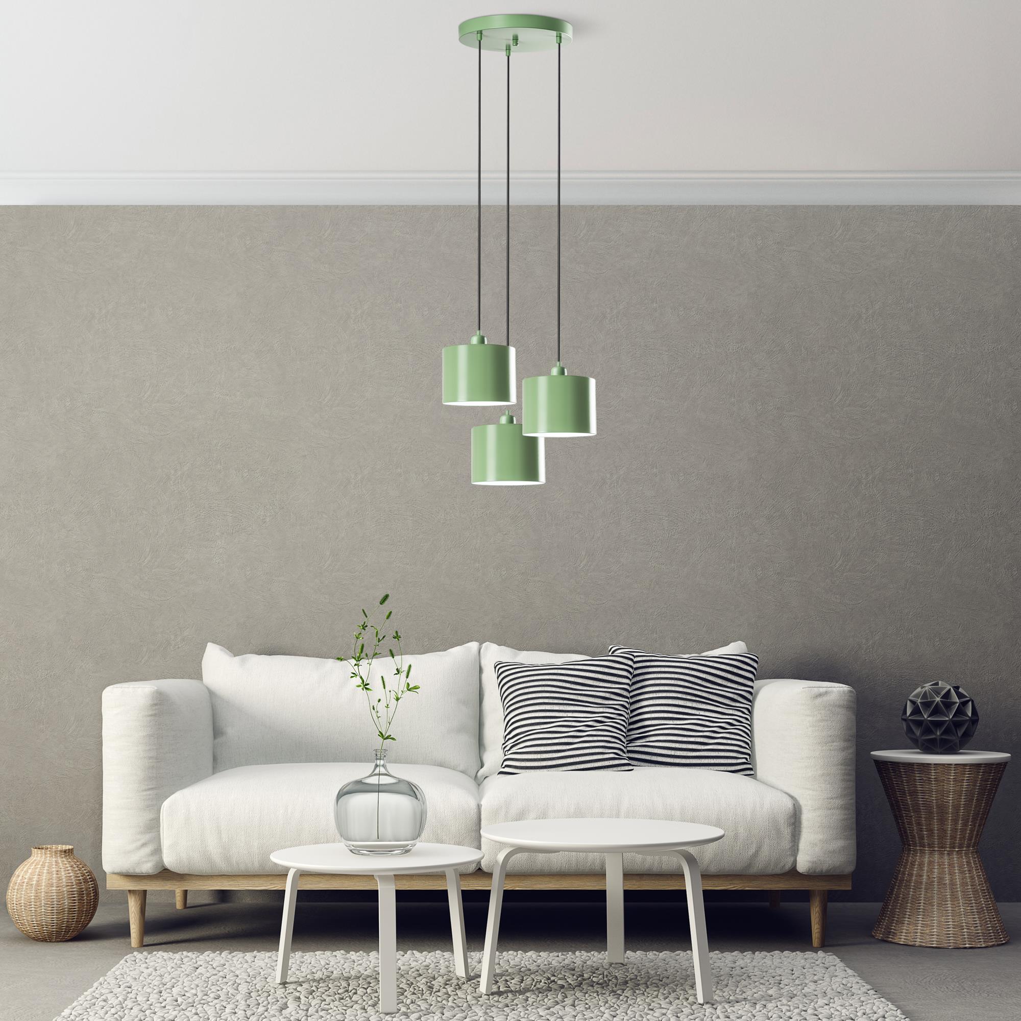 Metal Sıvama 3Lü Tepsi Sarkıt Green Duz-195Mıntgreen-3