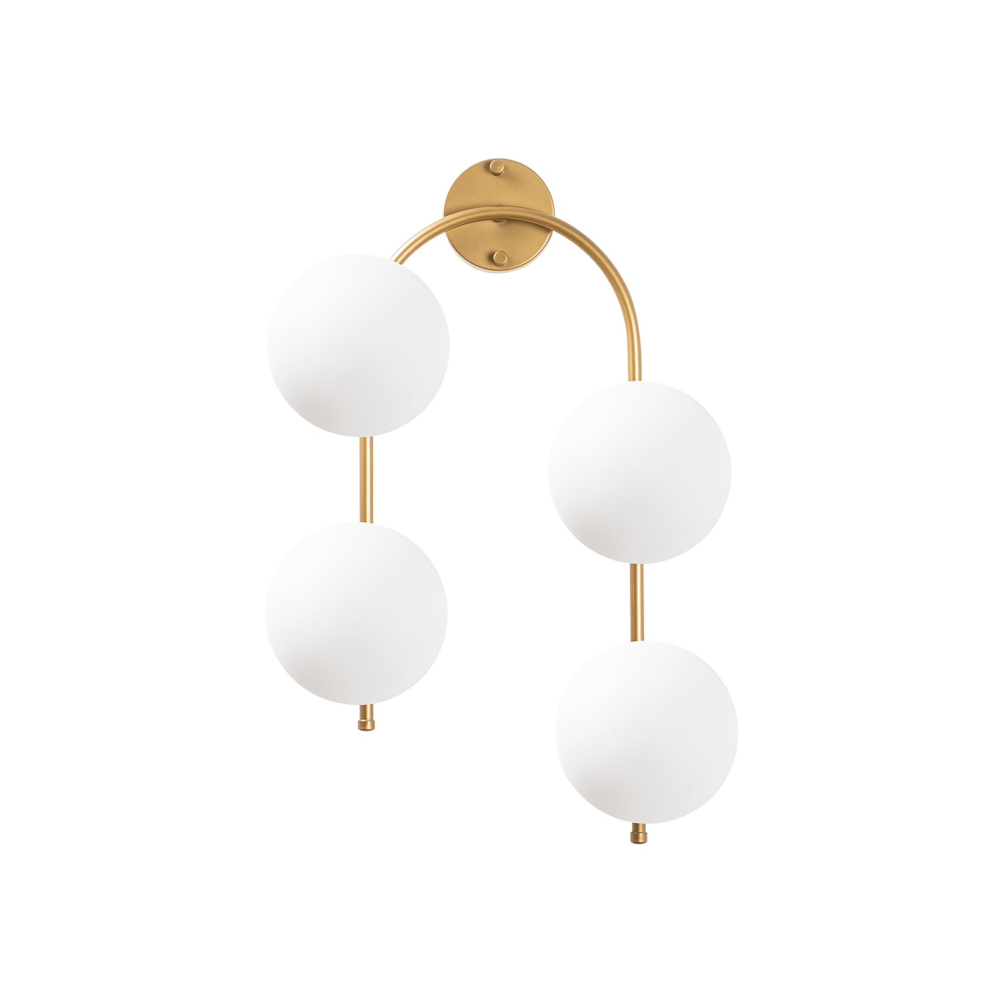 Camlı 4Lü Aplik Parlak Gold Jewel-10605