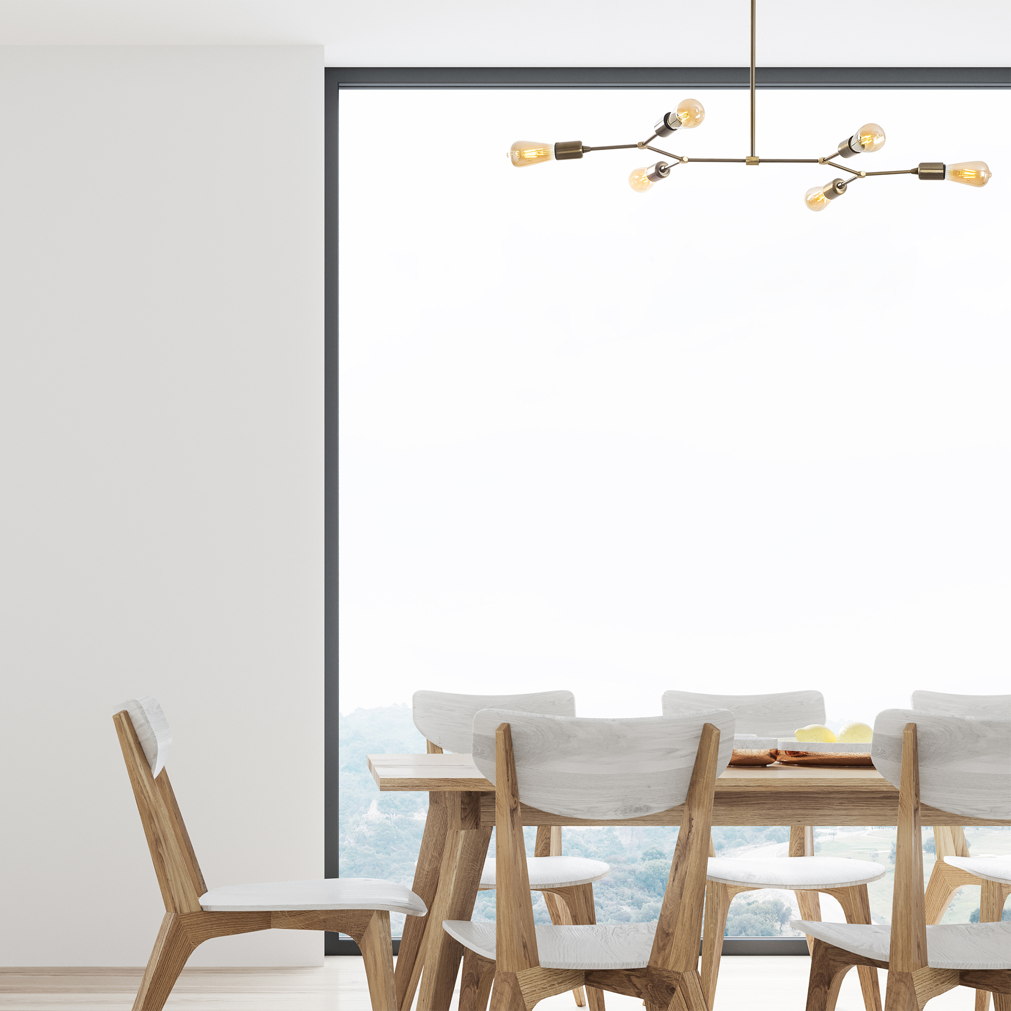 Rustik 6Lı Avize Eskitme Sparrow-Nua-1236