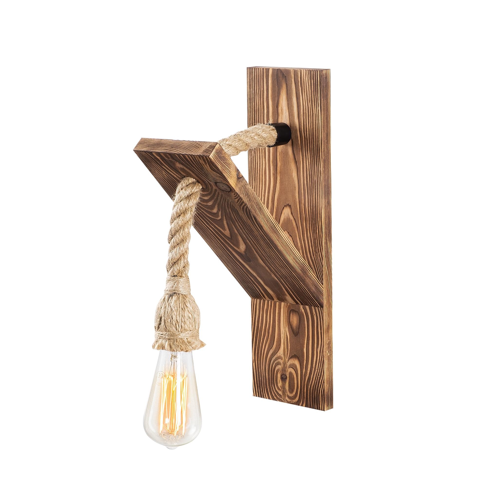Ahşap Tekli Aplik Natural Ahşap Erebos-115