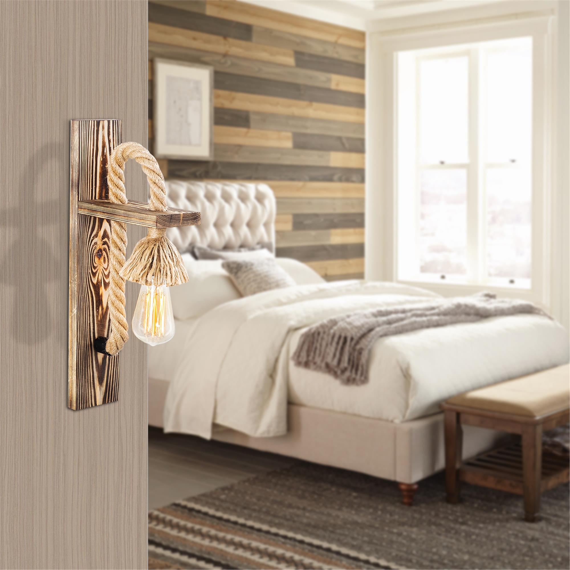 Ahşap Tekli Aplik Natural Ahşap Erebos-117