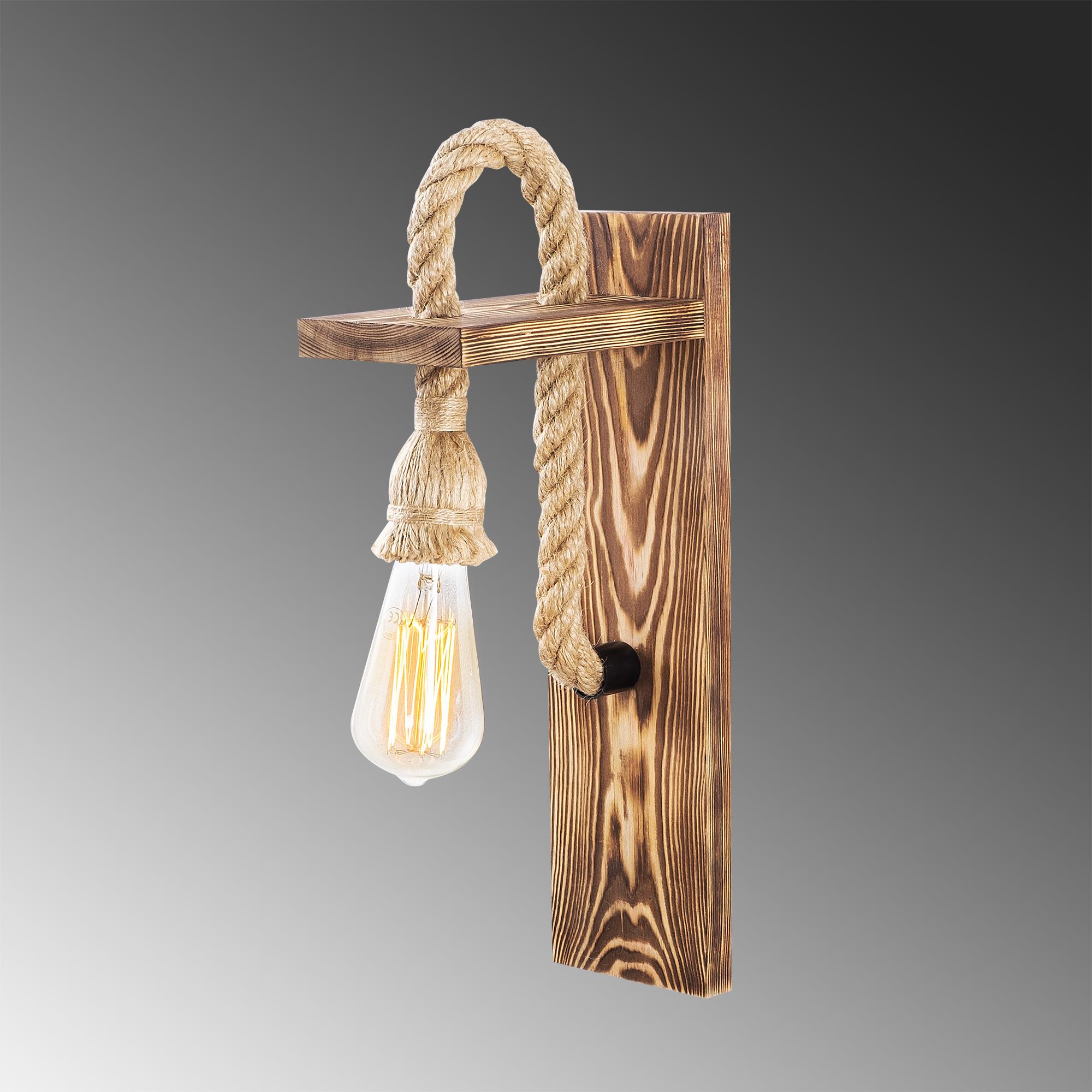 Ahşap Tekli Aplik Natural Ahşap Erebos-118