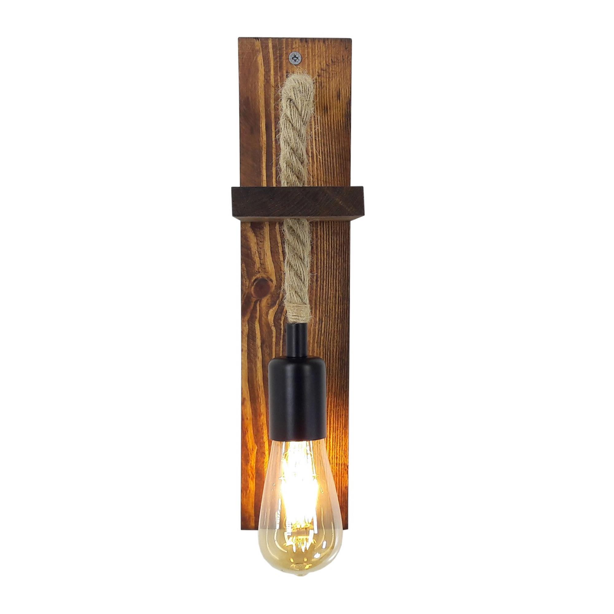 Ahşap Tekli Aplik Natural Ahşap Erebos-Ht101