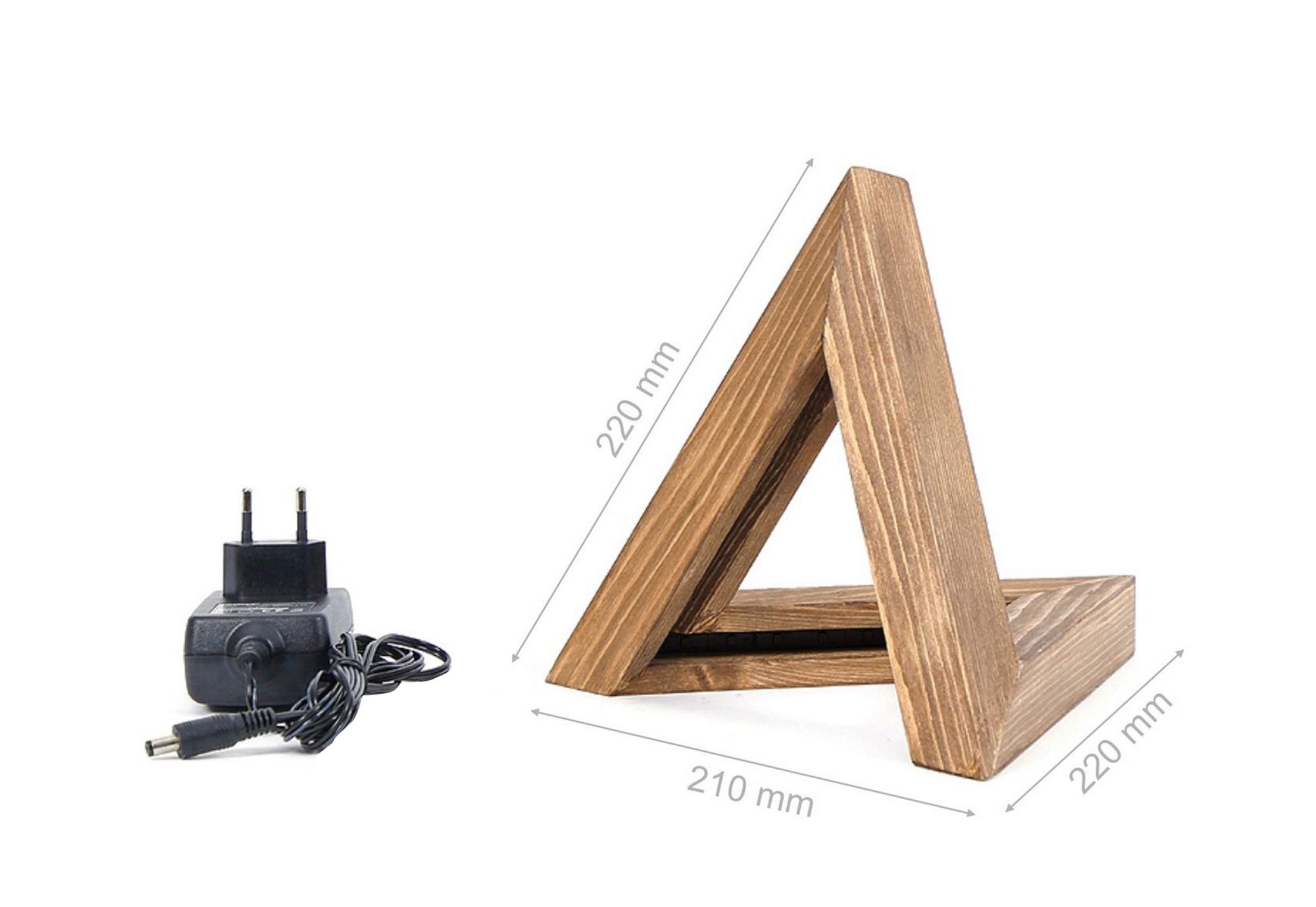 LedLi Ahşap Masa Lambası Natural Ahşap Knled-Kn02