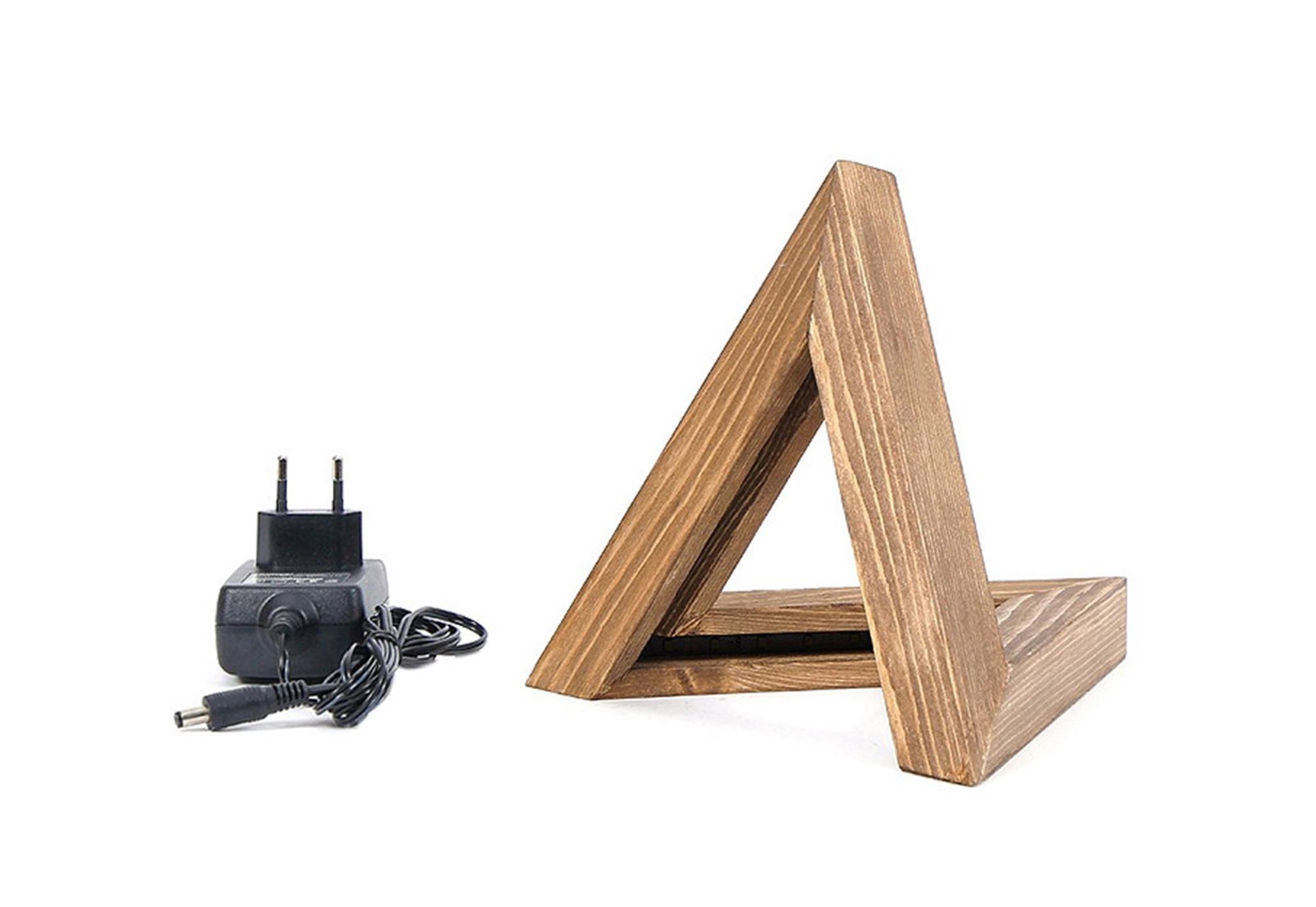 LedLi Ahşap Masa Lambası Natural Ahşap Knled-Kn02
