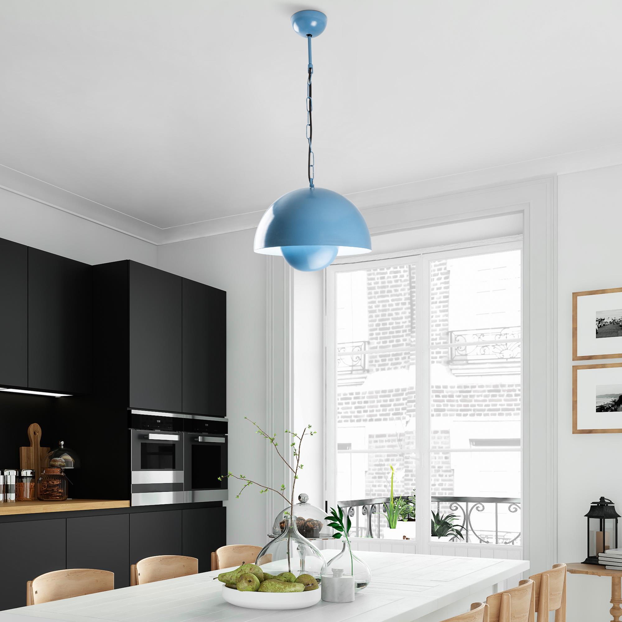 Metal Sıvama Tekli Sarkıt Mavi Kure-30-15-Nus-2676-Lıghtblue