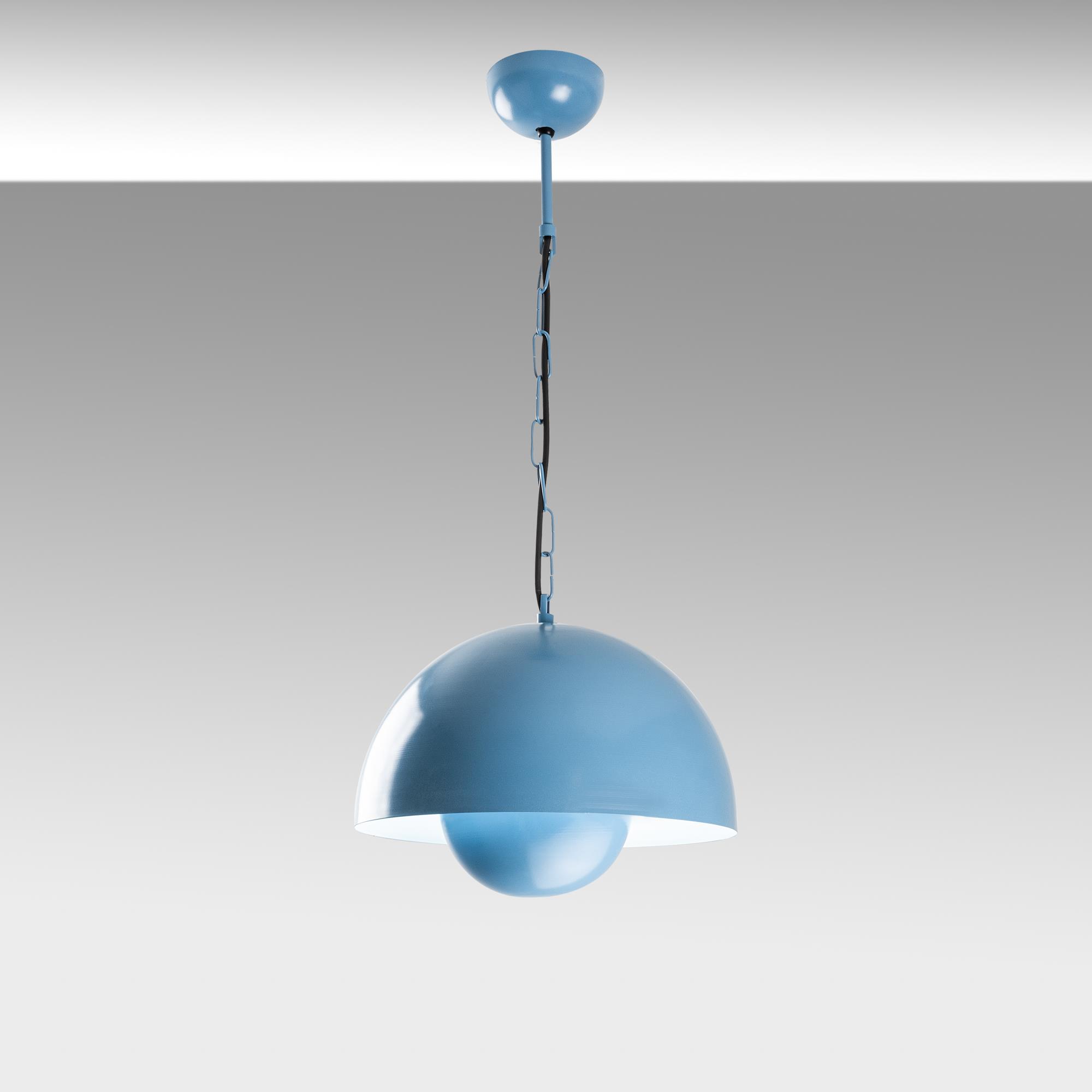 Metal Sıvama Tekli Sarkıt Mavi Kure-30-15-Nus-2676-Lıghtblue