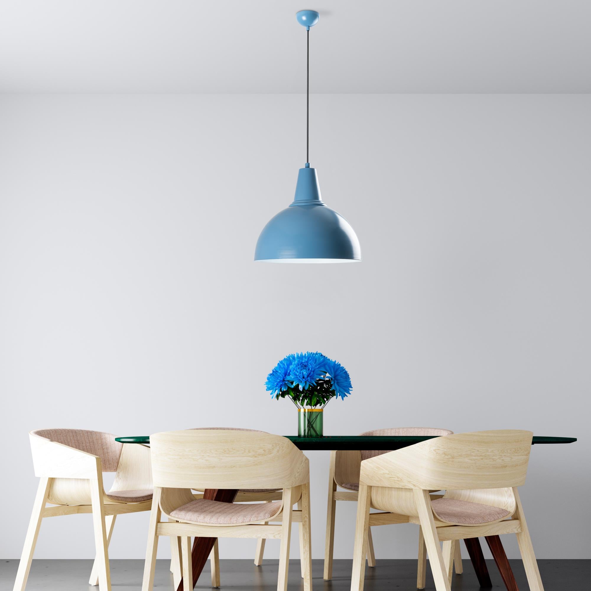 Metal Sıvama Tekli Sarkıt Mavi Kure-30-Nus-2451-Lıghtblue