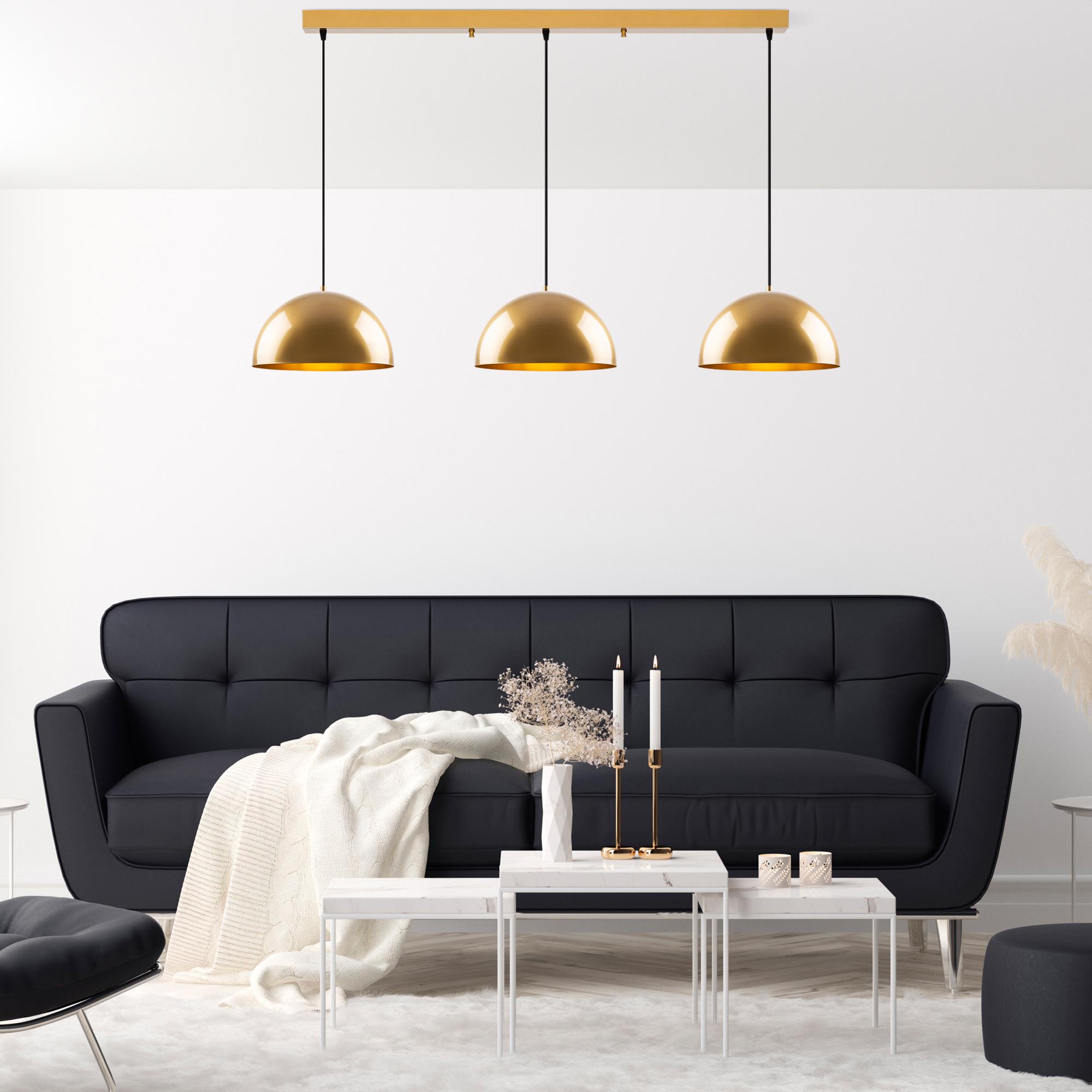 Metal Sıvama 3Lü Sıralı Sarkıt Parlak Gold Kure-40-Mr-722-2