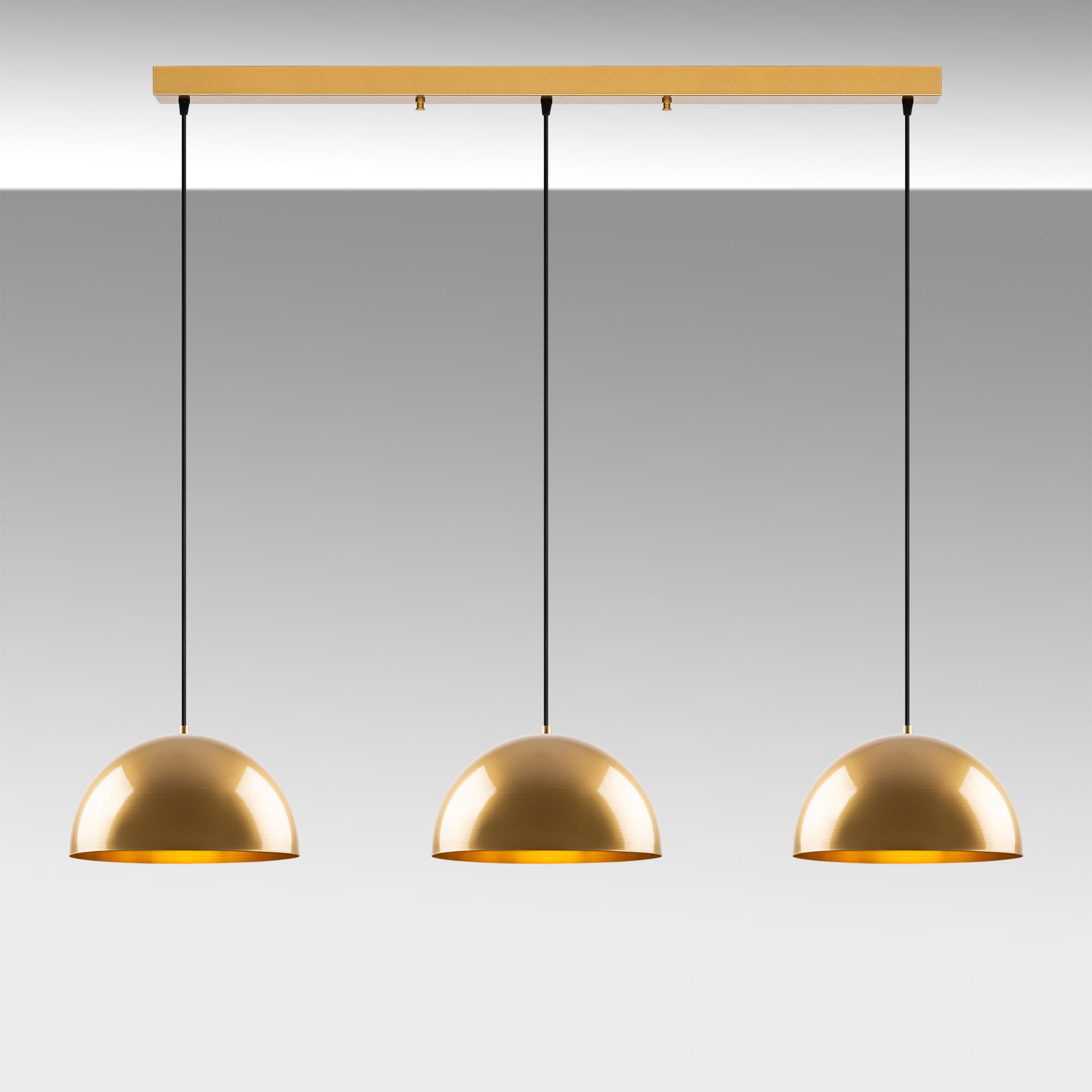 Metal Sıvama 3Lü Sıralı Sarkıt Parlak Gold Kure-40-Mr-722-2