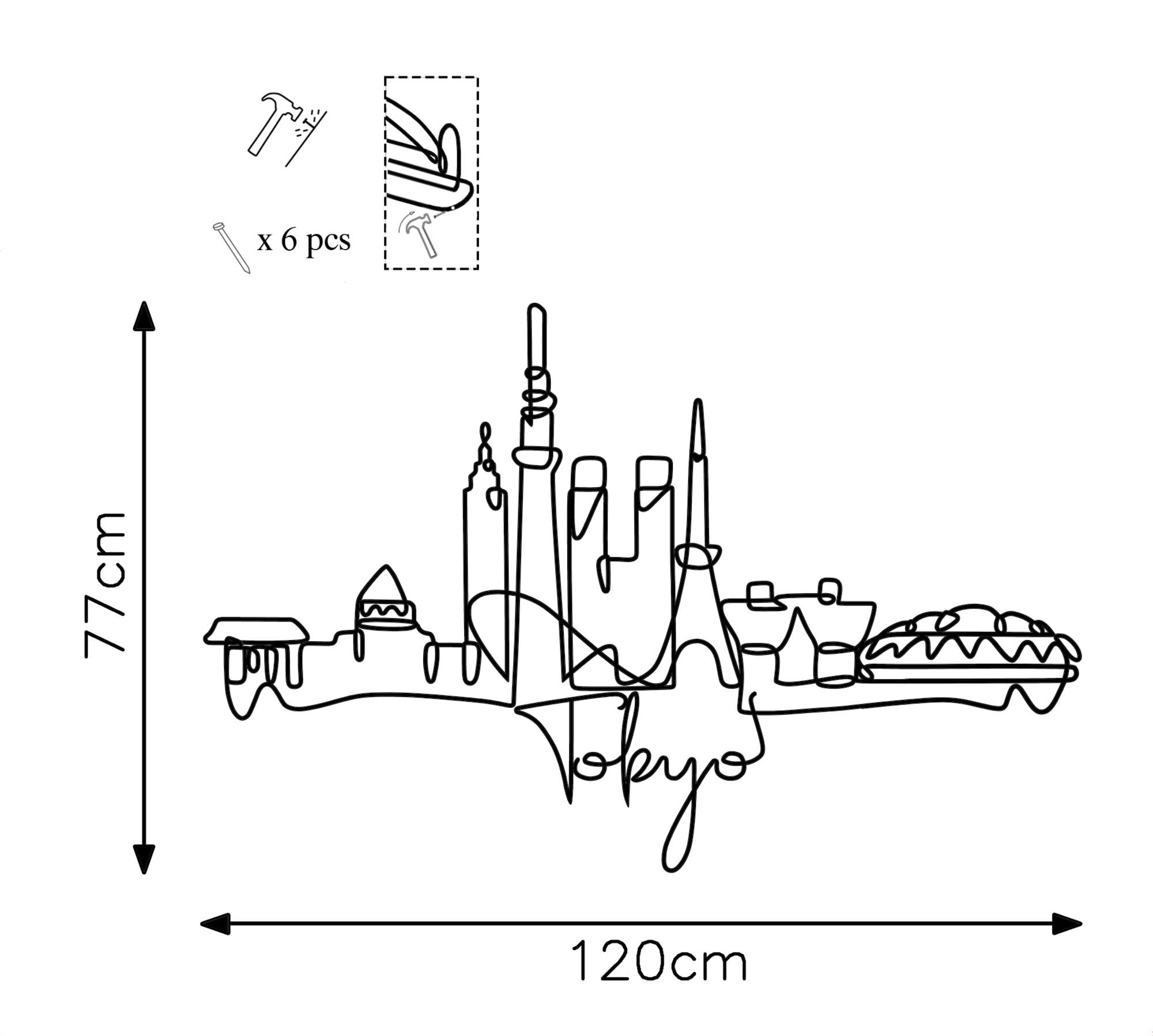 Metal Duvar Dekorları Model-258