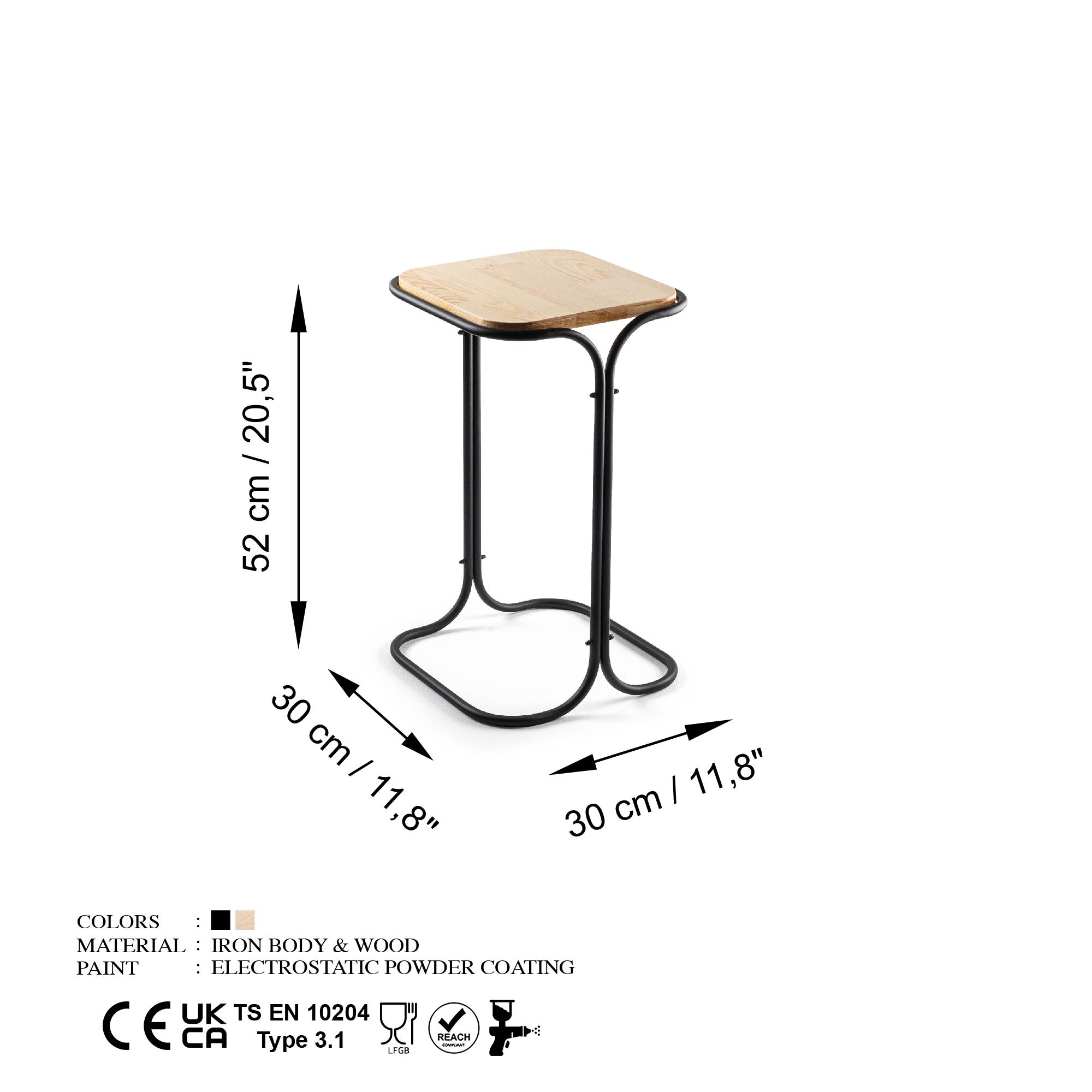 Shb-001-A Ahşap Metal Sehpa Shb-001-A-Srk