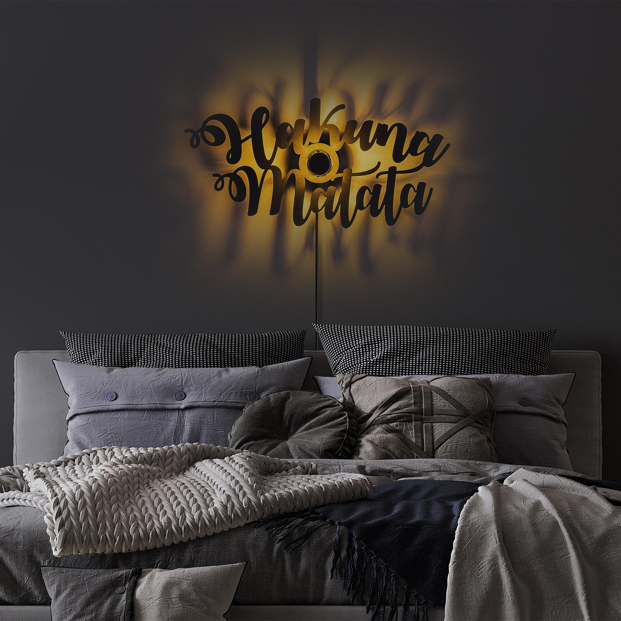 Metal Motifli Ambiyans Aplik Pütürlü Siyah Shd-001