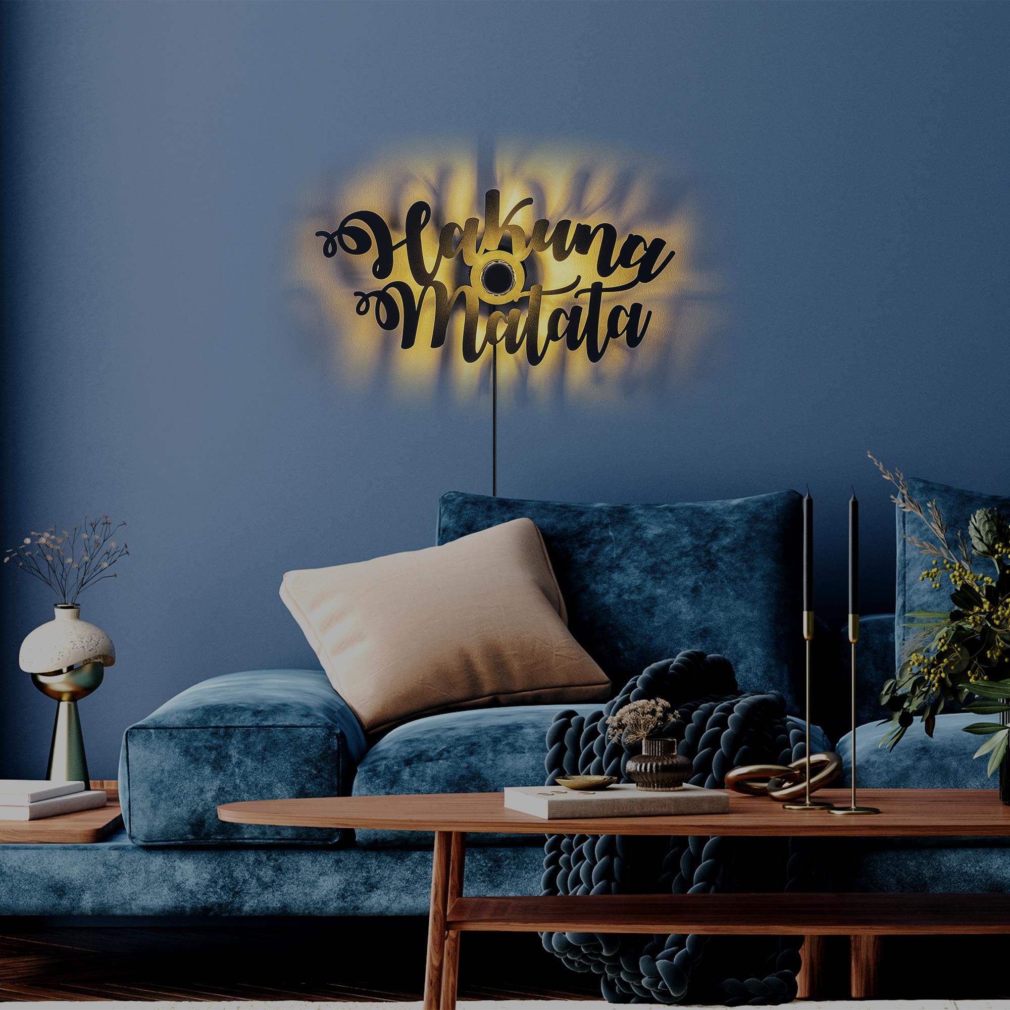 Metal Motifli Ambiyans Aplik Pütürlü Siyah Shd-001