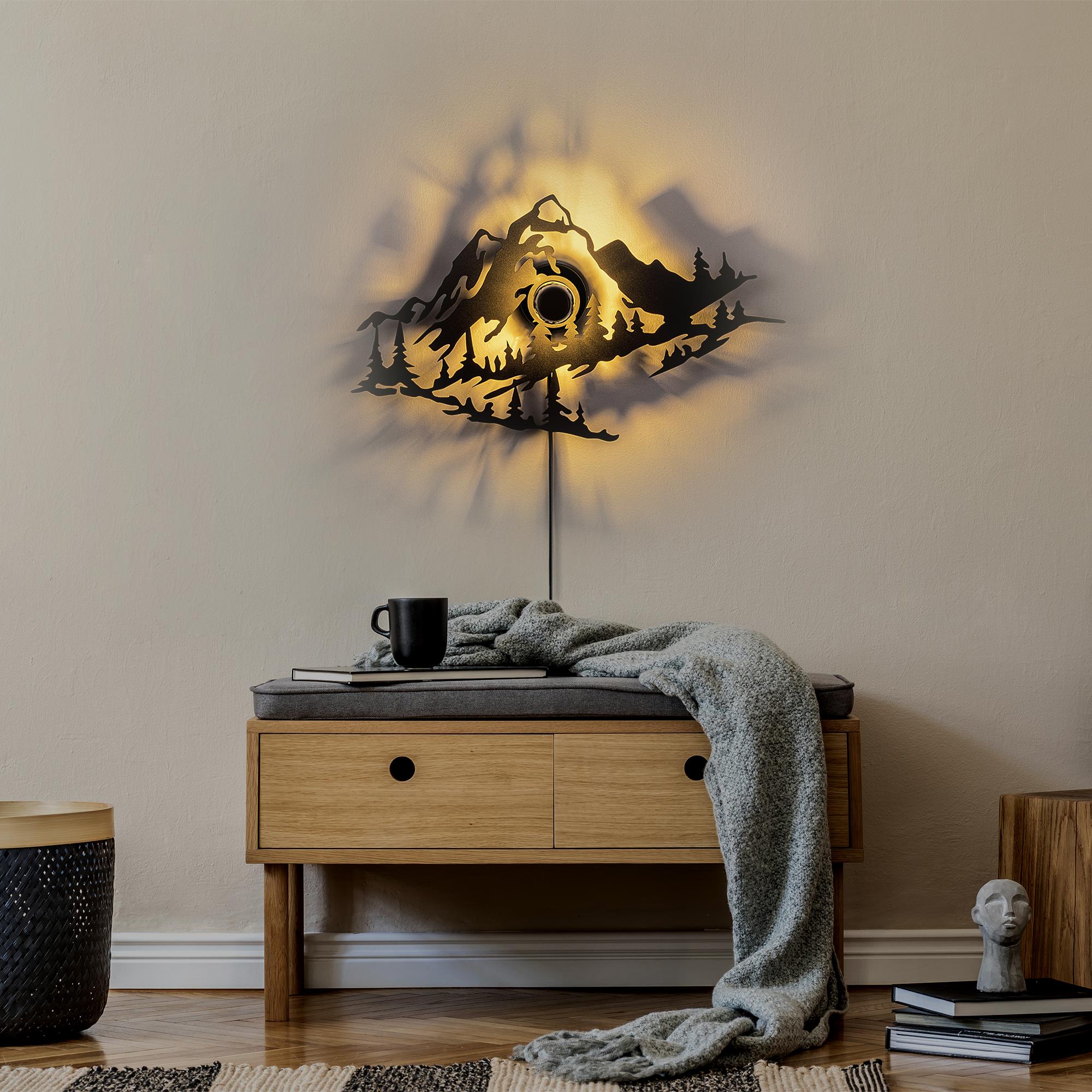 Metal Motifli Ambiyans Aplik Pütürlü Siyah Shd-002
