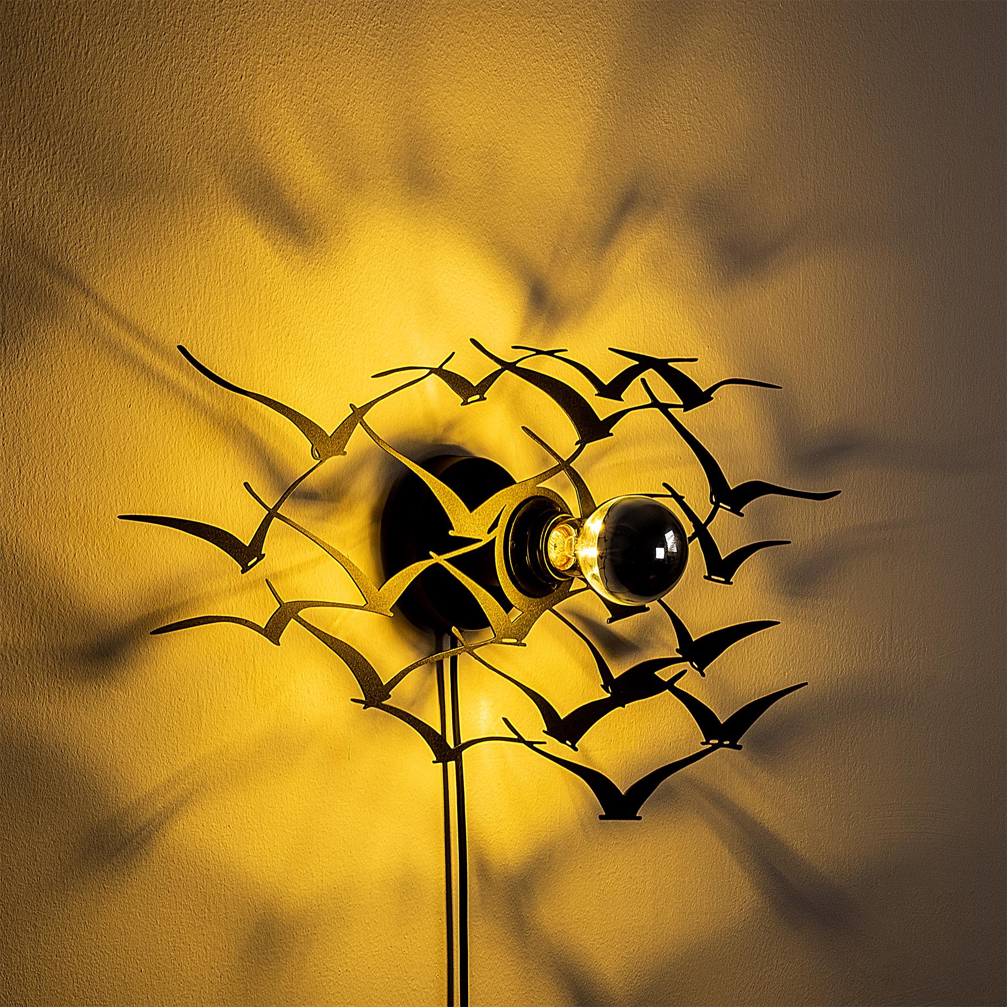 Metal Motifli Ambiyans Aplik Pütürlü Siyah Shd-003