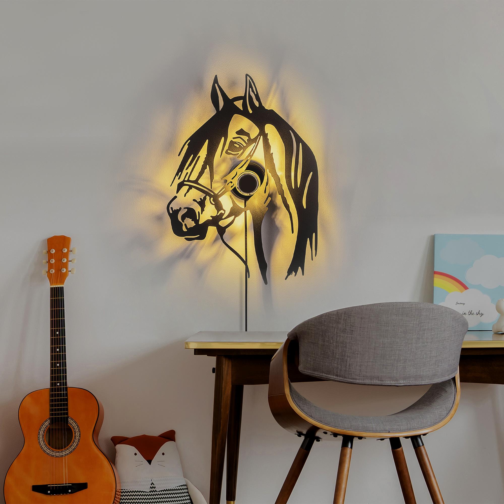 Metal Motifli Ambiyans Aplik Pütürlü Siyah Shd-004