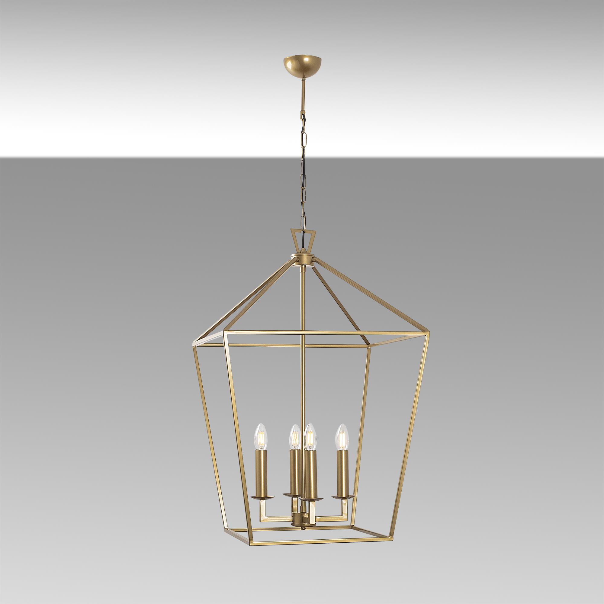 Rustik 4Lü Avize Parlak Gold Tıll-13252