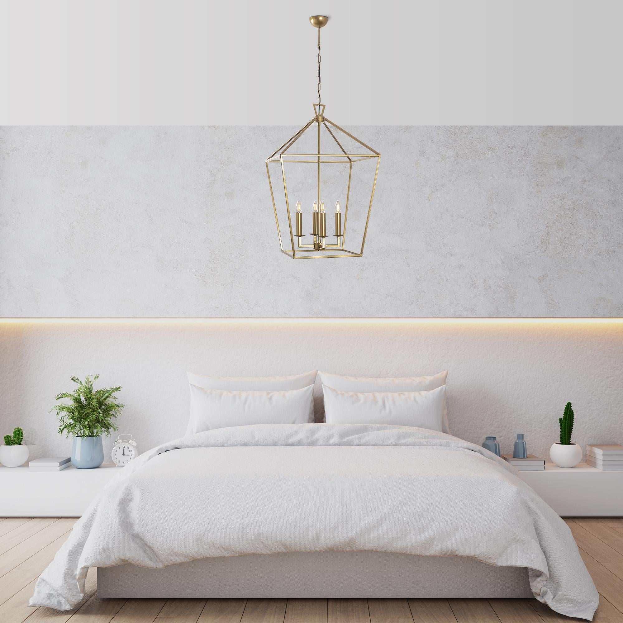 Rustik 4Lü Avize Parlak Gold Tıll-13252