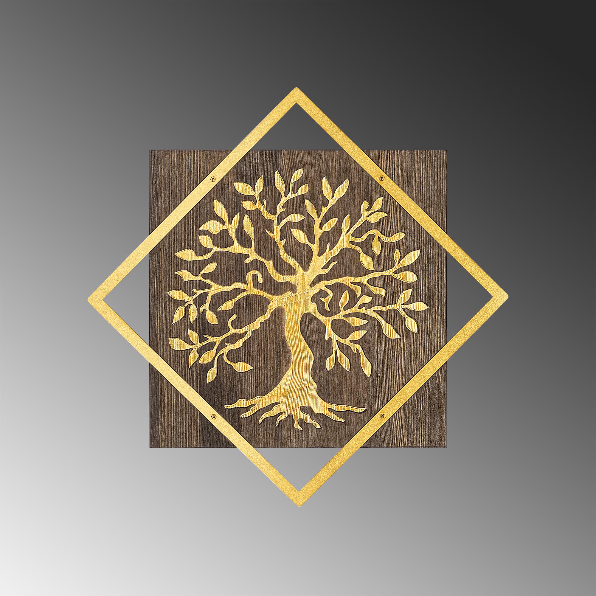 Wt-024-Gold Metal Ahşap Duvar Panoları Wt-024-A