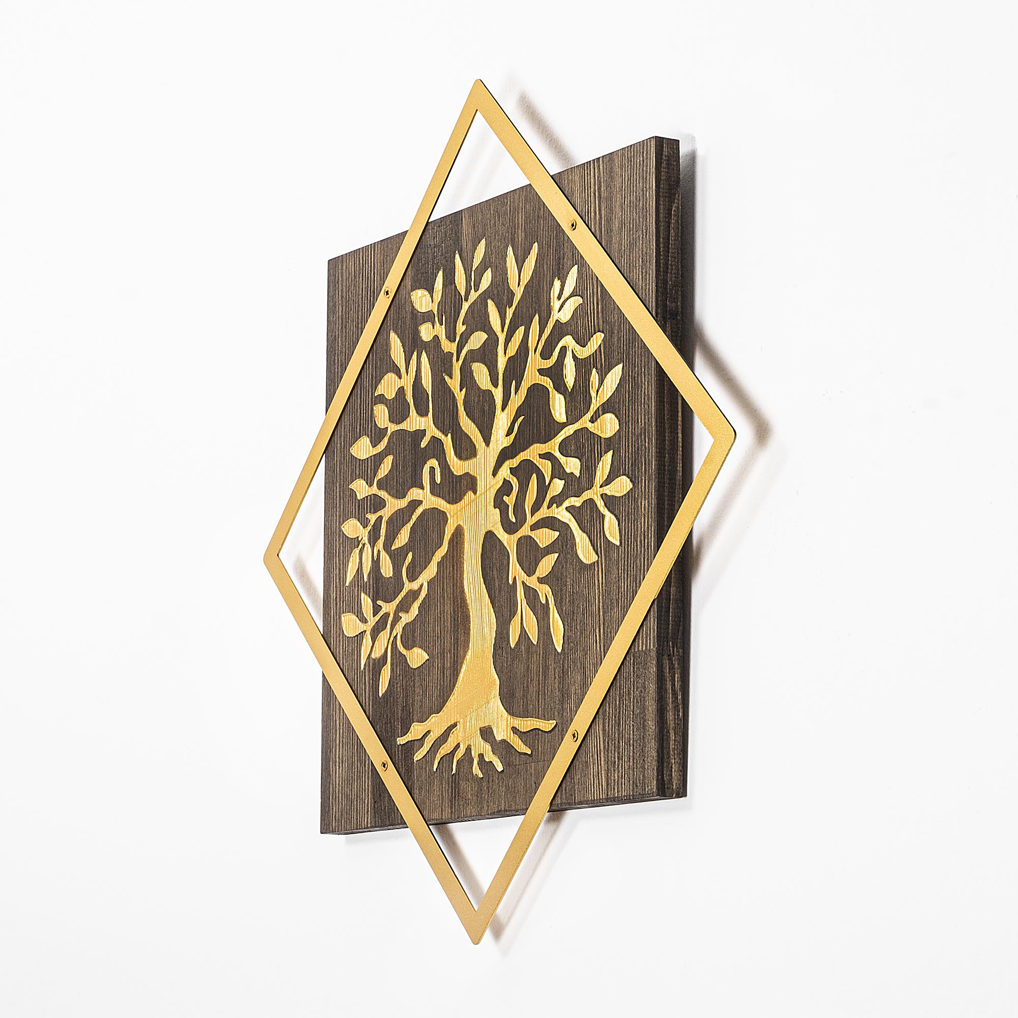 Wt-024-Gold Metal Ahşap Duvar Panoları Wt-024-A