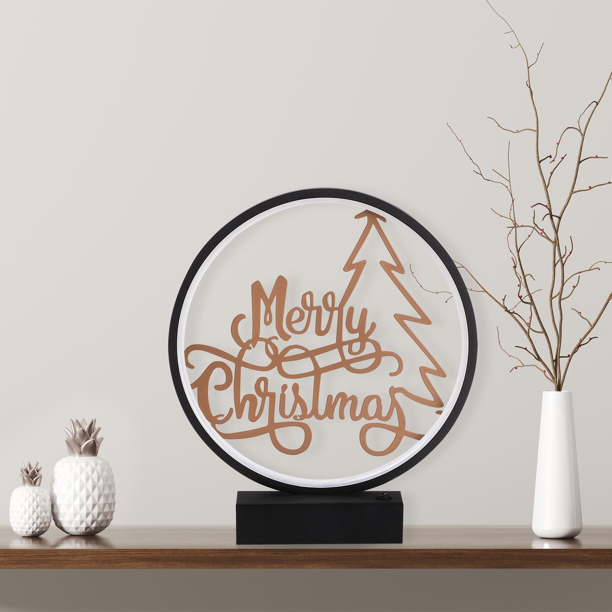 Masa Aydınlatması Pütürlü Siyah Bakır Boya Xmas-034