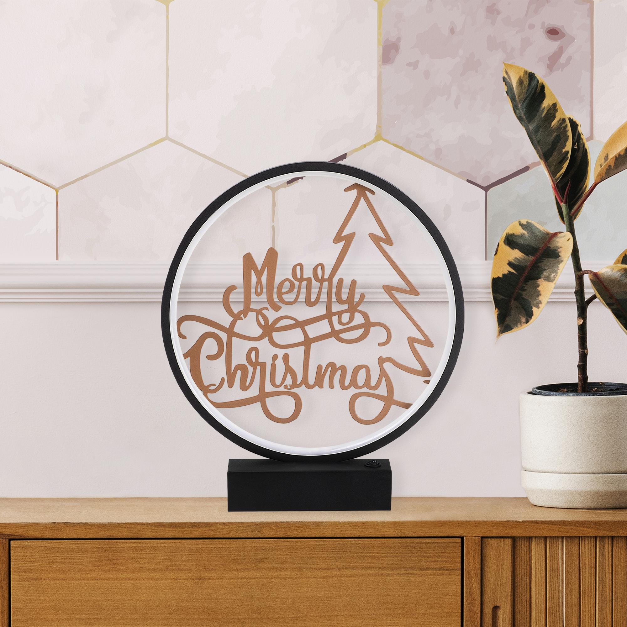 Masa Aydınlatması Pütürlü Siyah Bakır Boya Xmas-034