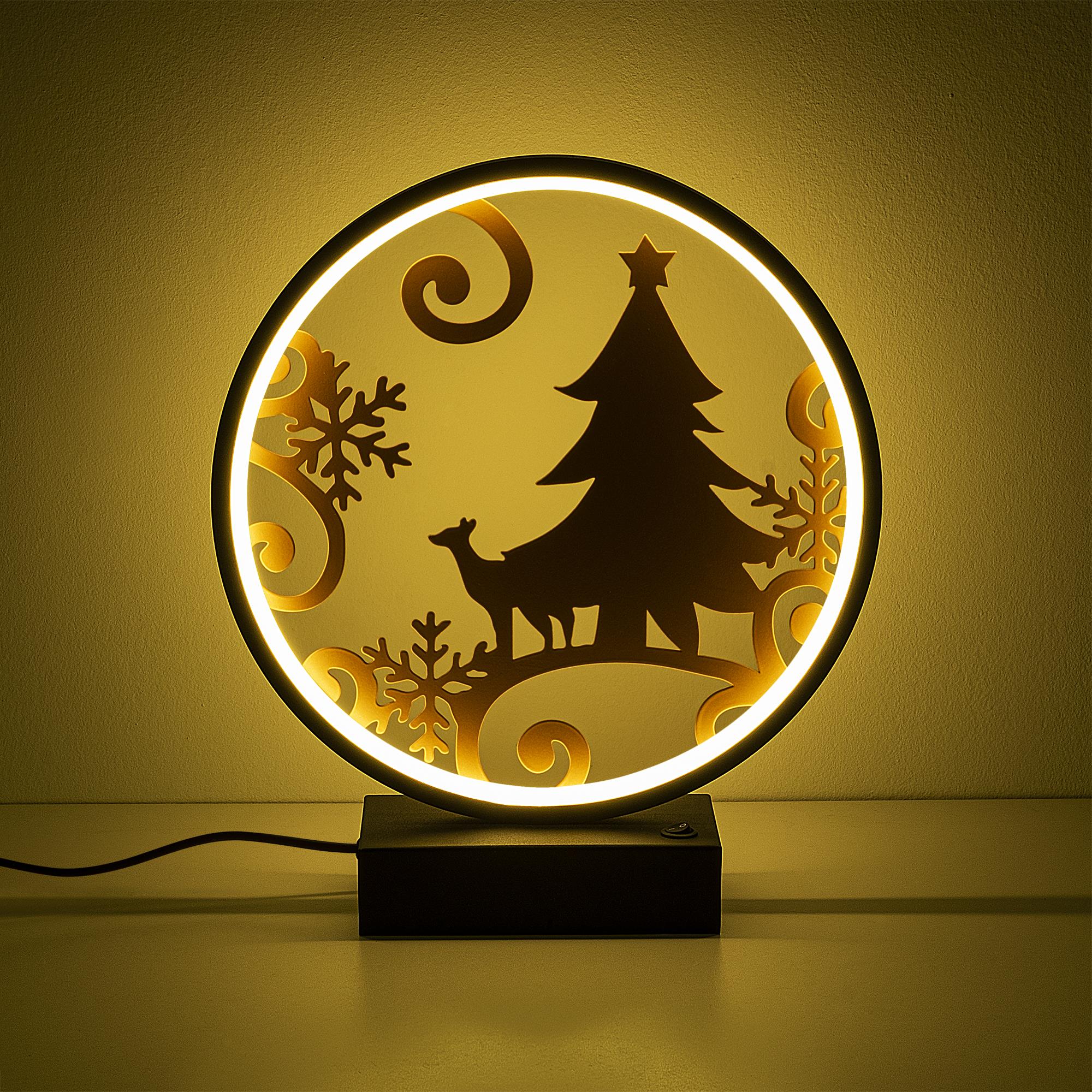 Masa Aydınlatması Pütürlü Siyah Bakır Boya Xmas-035