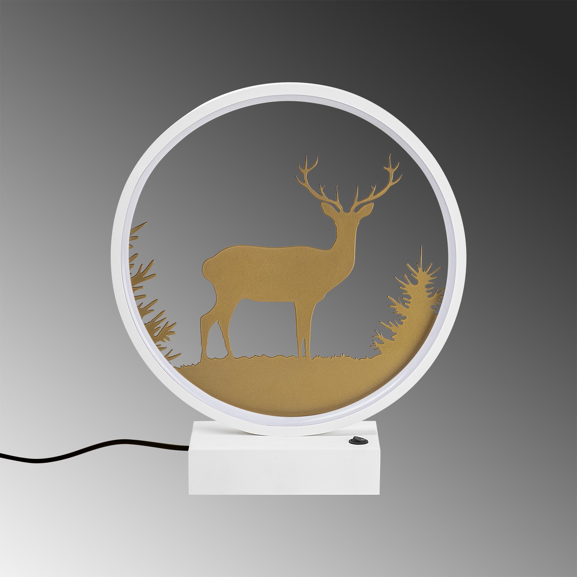 Masa Aydınlatması Pütürlü Beyaz Parlak Gold Xmas-039-A