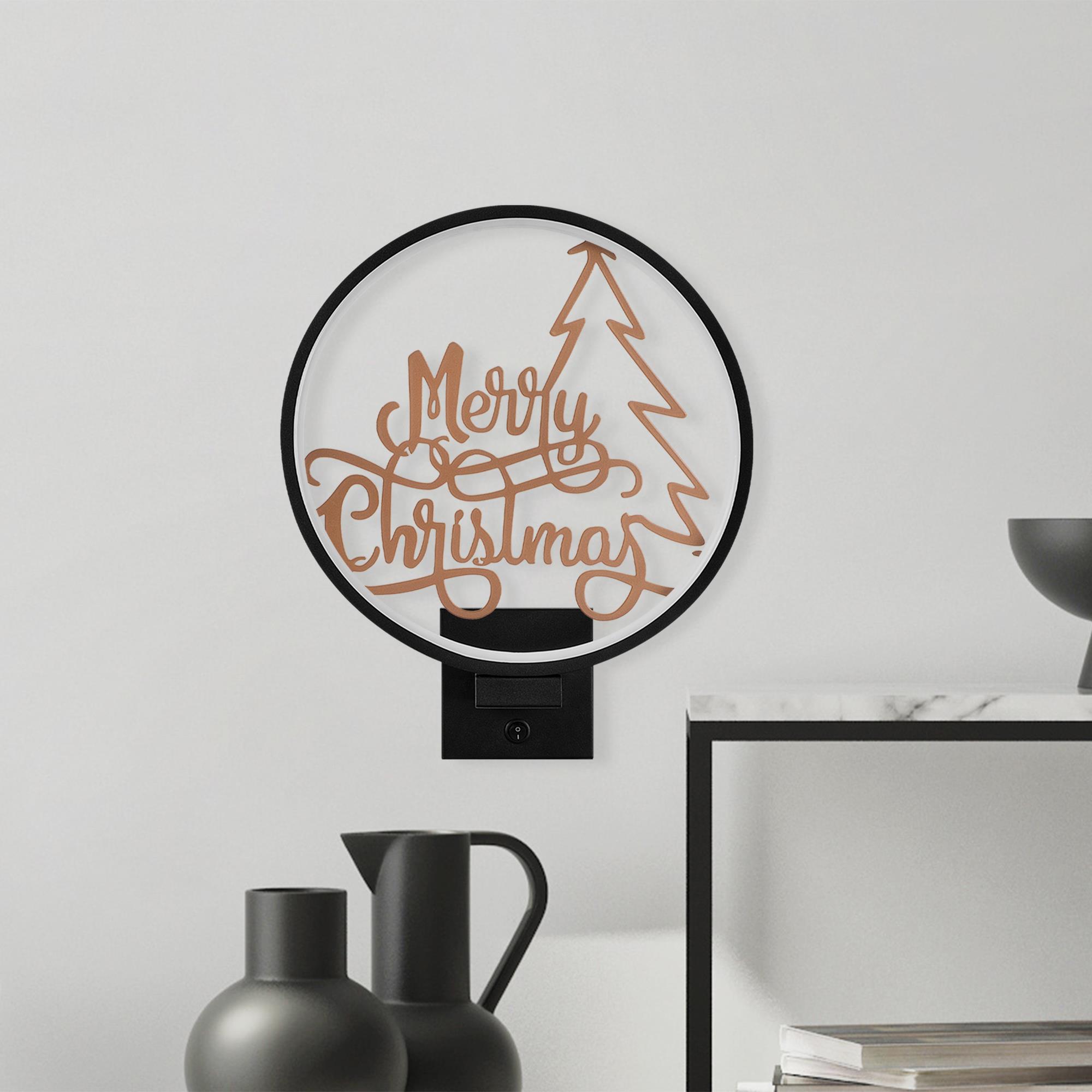 Duvar Aydınlatması Pütürlü Siyah Bakır Boya Xmas-042