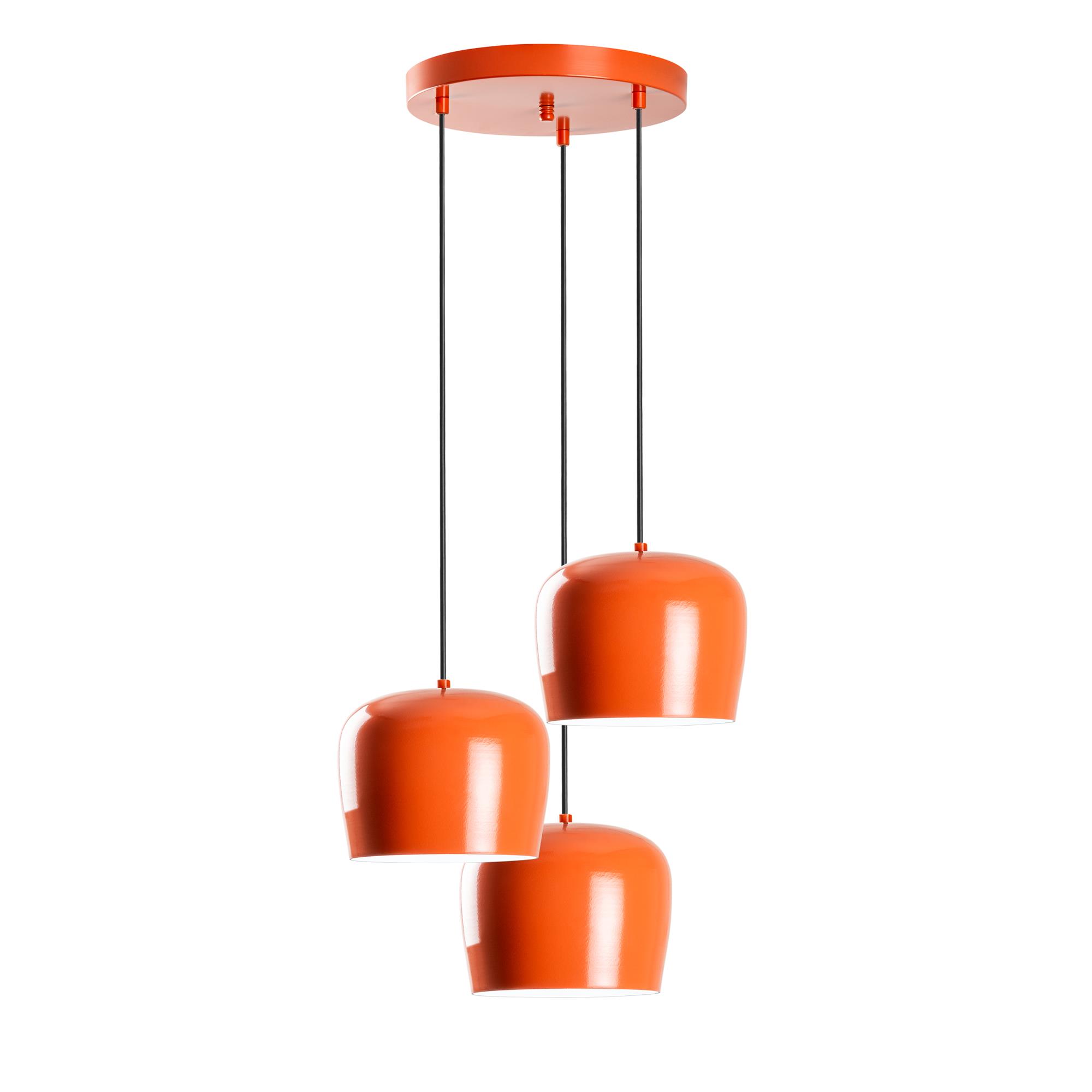 Metal Sıvama 3Lü Tepsi Sarkıt Turuncu Beyaz Yozgat-N-1413-Orange