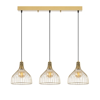 Tel 3Lü Sıralı Sarkıt Parlak Gold Cafu-11566-1