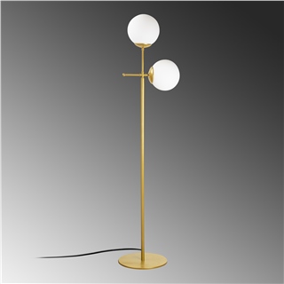Camlı 2Li Lambader Parlak Gold Mudonı-Mr-955