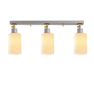 Camlı 3Lü Plafönyer Mat Gri Balcova-N-341