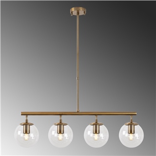 Camlı 4Lü Avize Parlak Gold Fazlı-10440