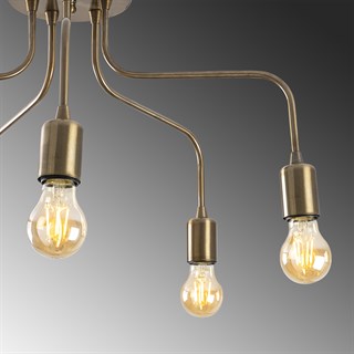 Rustik 5Li Plafönyer Eskitme Candelabra-Nua-1183