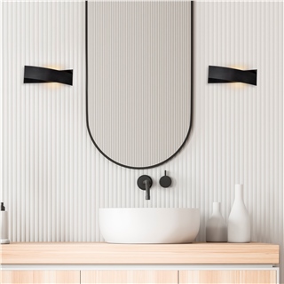Rustik Modern Tekli Duvar Aplik, Siyah Metal Ambiyans Aydınlatma APLIK-7156