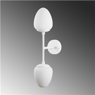 Camlı 2Li Aplik Pütürlü Beyaz Camflo-10380